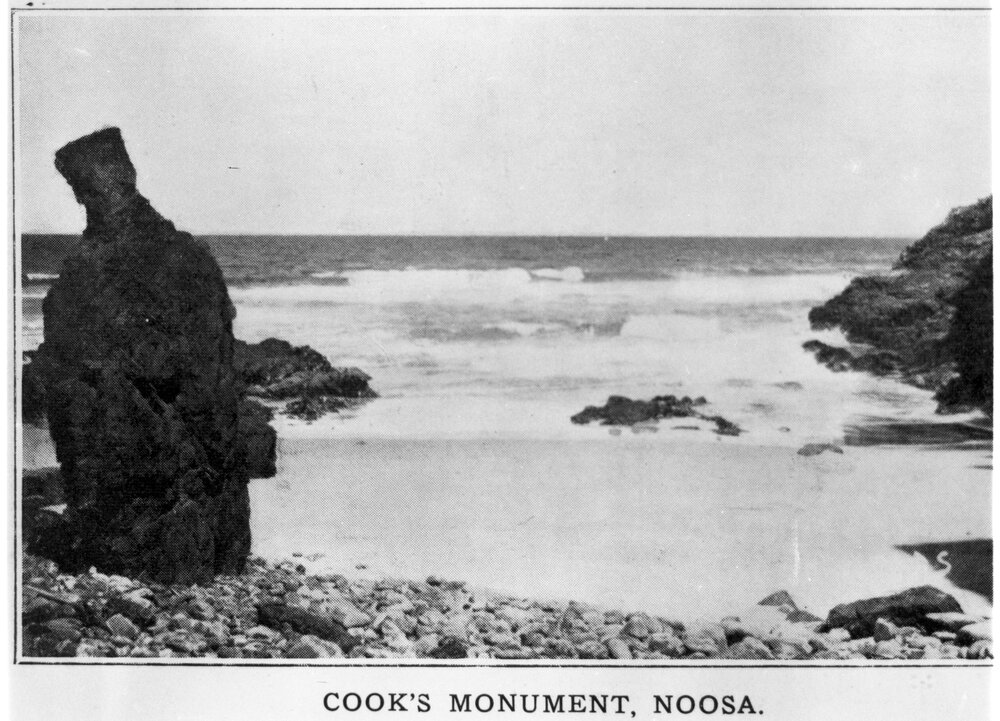 Cook's Monument, Old Man Bay, Noosa Heads, 1920 