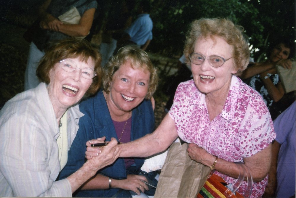 Emma Freeman, Rickie Poole, Delce Poole, Launch of Emma Freeman's 'Hastings Street', Noosa Regional Gallery, Tewantin, ca April 2005