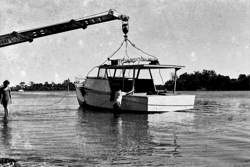 Launching or rescuing, Noosa River, ca 1960s