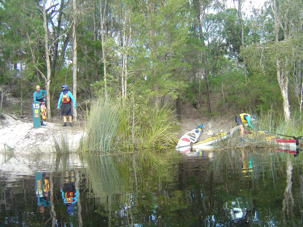 Arrival, campsite 15, Great Sandy Recreationa Area, Cooloola, 5 June 2004