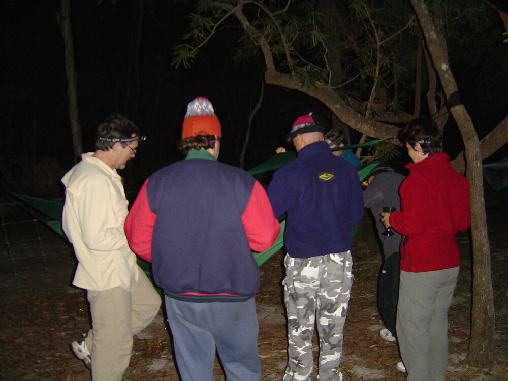 Campers, Noosa River, Campsite 3, Como, 5 June 2004
