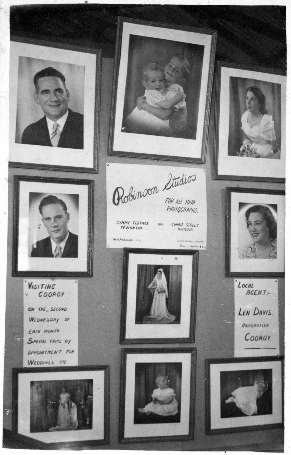Advertising display, Robinson Photography, Cooroy Show, Cooroy Show Society Grounds, Mary River Road, Cooroy, 1950