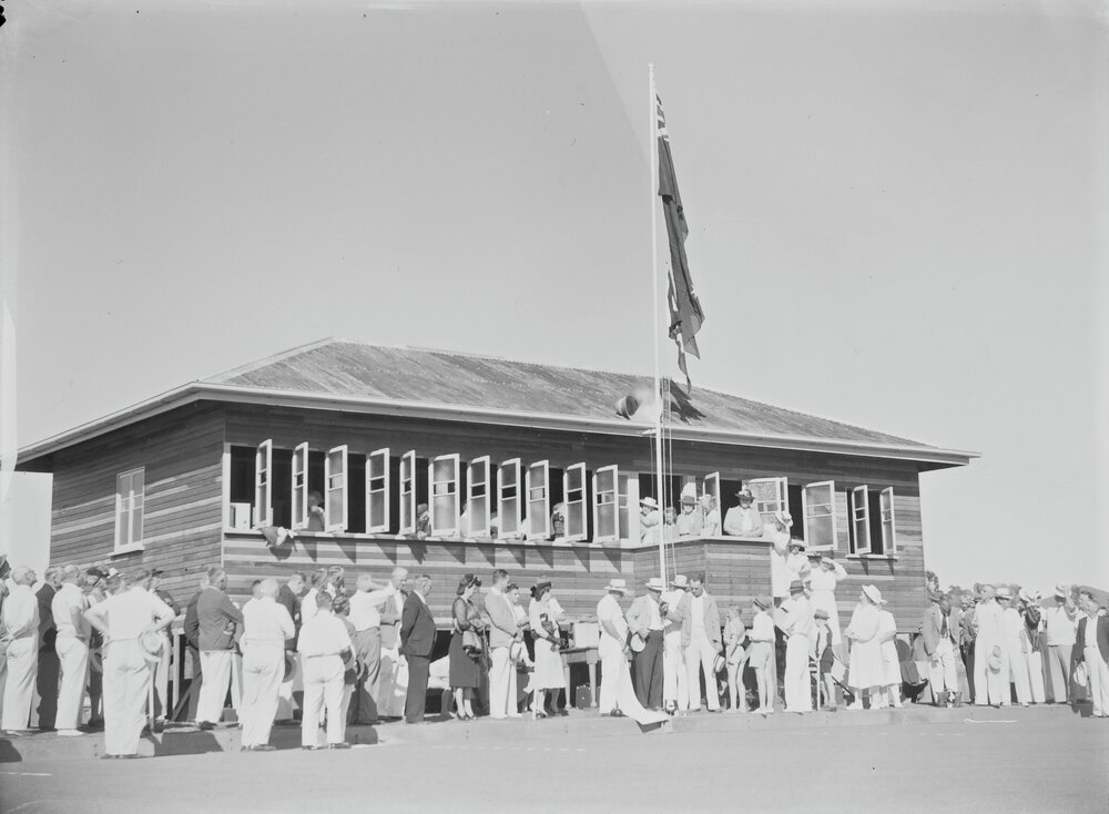 Attendees, Opening Day, Cooroy Bowls Club, Opal Street, Cooroy, 1948