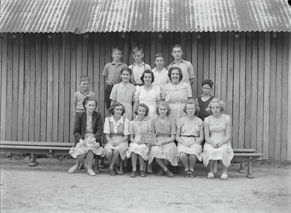 Class Photo, Grade 7, Cooroy State School, Cooroy, 1948