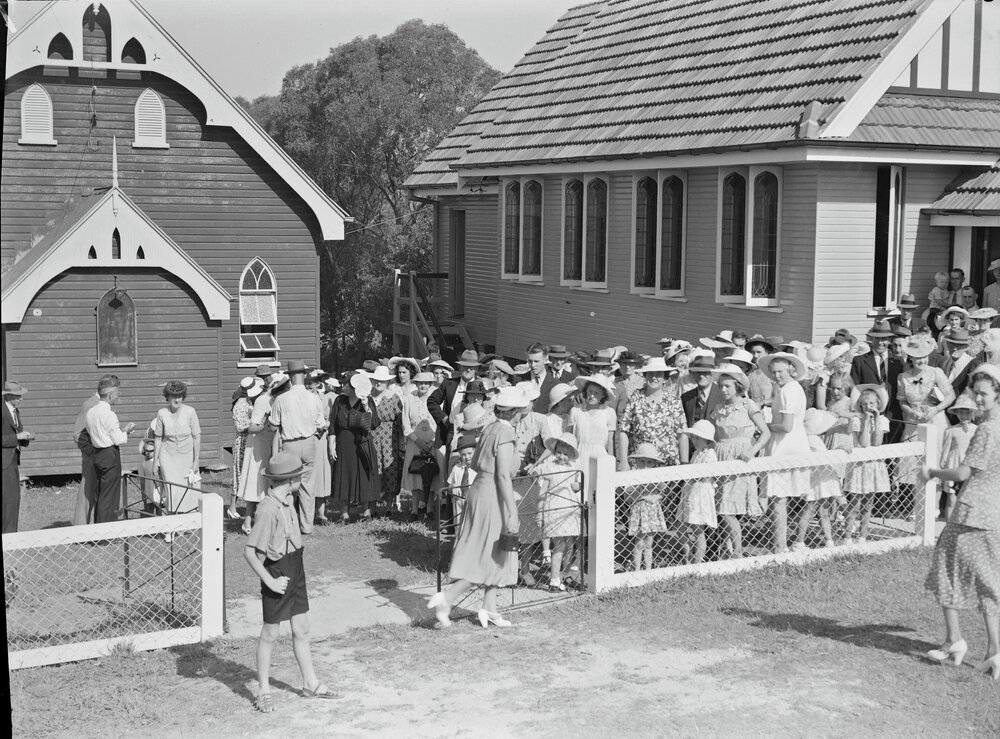 Opening day, New Cooroy Methodist Church, Maple Street, Cooroy, 1949