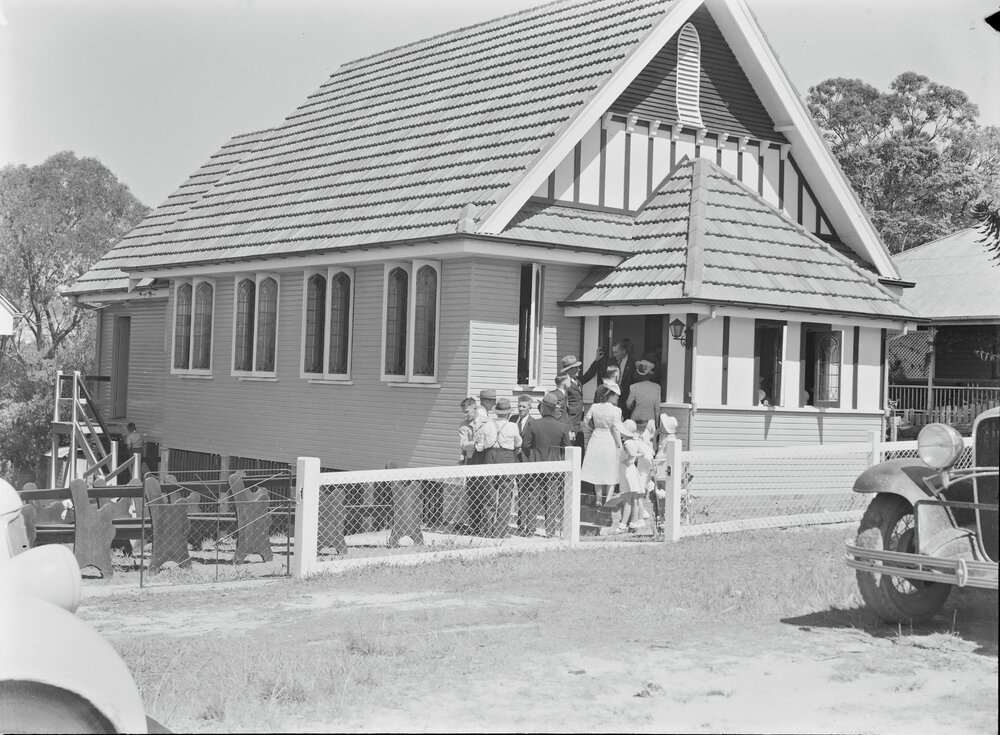 Opening day, New Cooroy Methodist Church, Maple Street, Cooroy, 1949