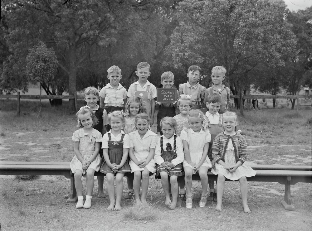 Class Photo, Grade Prep 2, Cooroy State School, Cooroy, 1950