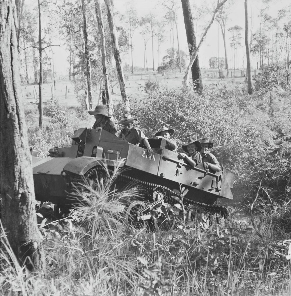 Troop carrier, 42nd Battalion Training Camp, Cooroy, 1951
