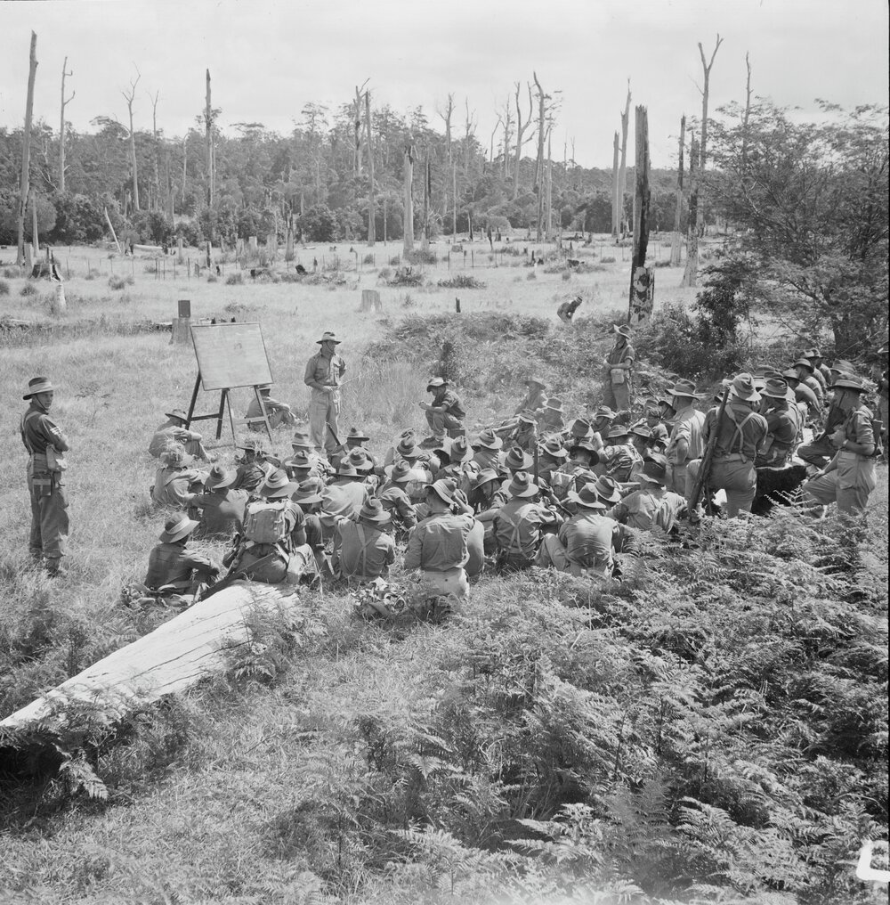 Field lecture, 42nd Battalion Training Camp, Cooroy, 1951