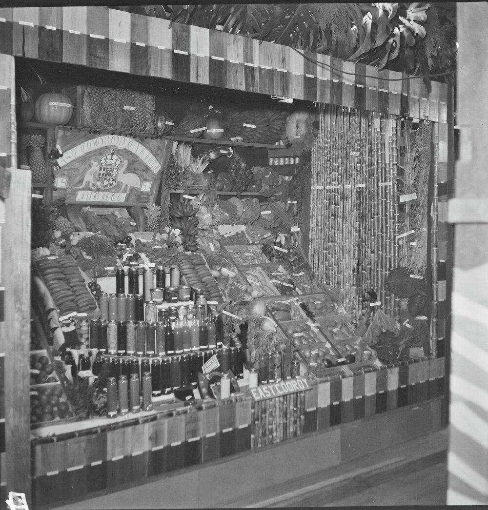 East Cooroy Produce Exhibit, Cooroy Show, Cooroy Show Society Grounds, Mary River Road, Cooroy, 1951