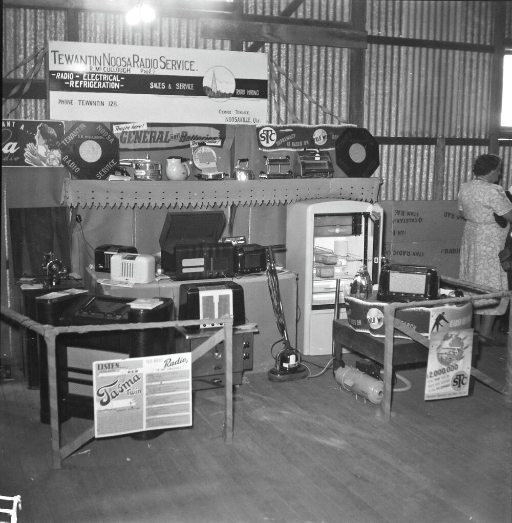 Tewantin-Noosa Radio Service display, Cooroy Show,Cooroy Show Society Grounds, Mary River Road, Cooroy, 1951