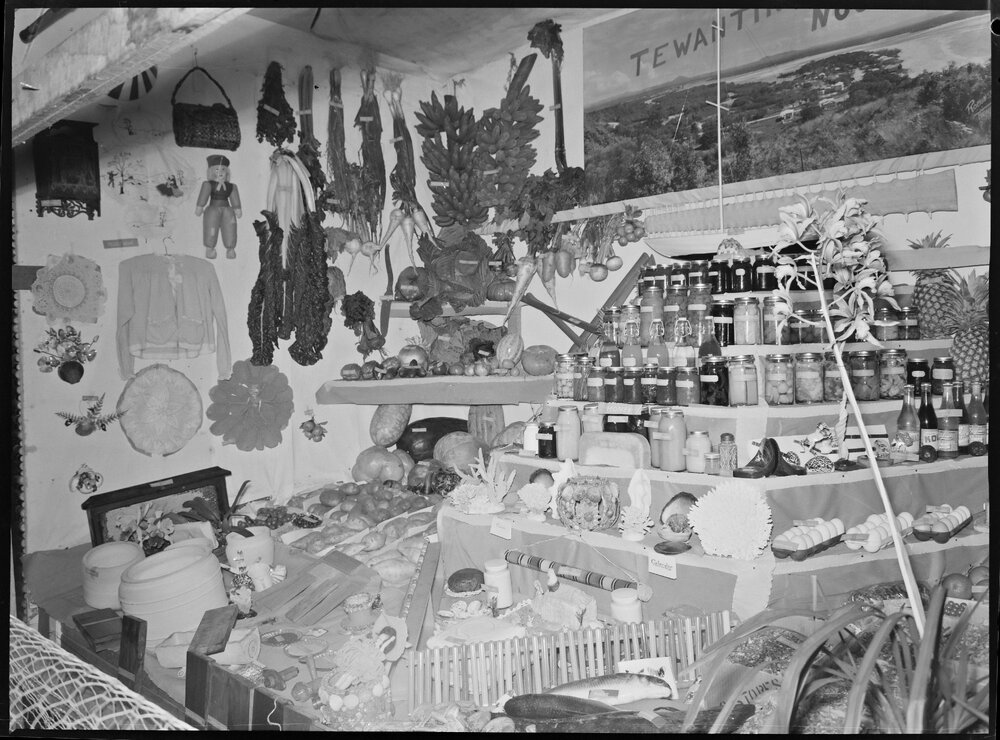 District exhibit, Tewantin-Noosa, Cooroy Show, Show Society Grounds, Mary River Road, Cooroy, 1957