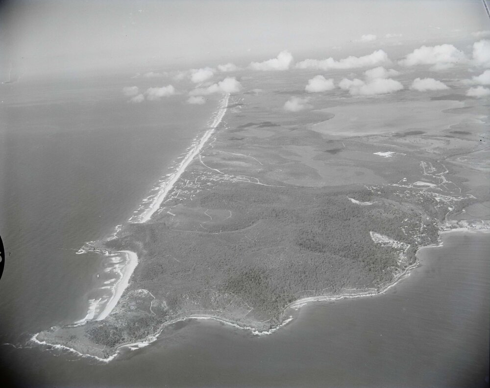 Aerial view, Noosa National Park, Noosa Heads, 1969