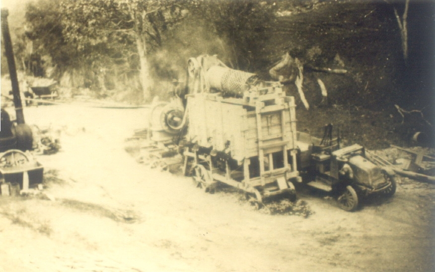 Quarry work, Skyring Creek Road, Federal, ca 1928