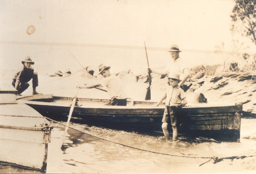 Boating party,  Lake Cootharaba, Boreen Point, 1920s