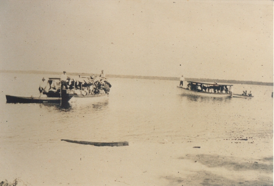 Boating parties, Lake Cootharaba, Boreen Point, 1920s