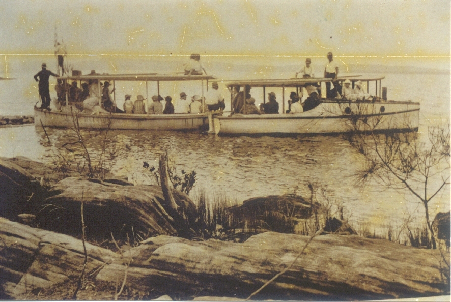 Boating parties, Lake Cootharaba, Boreen Point, 1920s