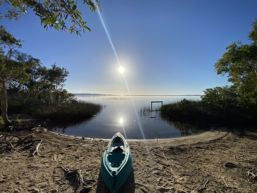Canoe's ready to launch, Elanda Point, Lake Cootharaba, Como, 9 December 2025