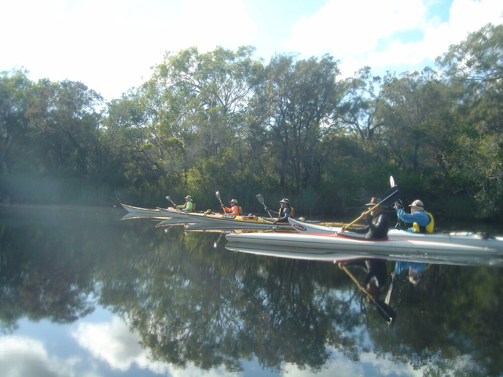 Formation kayaking, Noosa River, Como, 6 May 2007