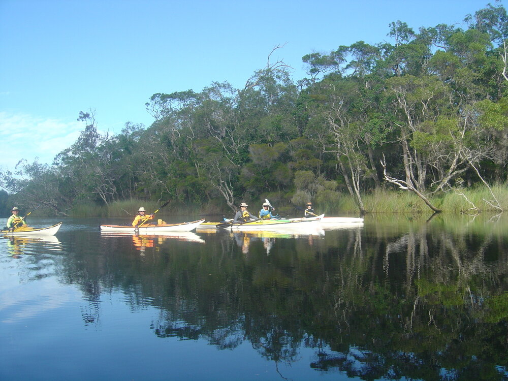 Formation kayaking, Noosa River, Como, 6 May 2007