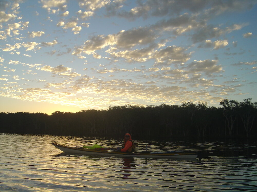 Capturing the sunset, Noosa River, Fig Tree Point, Great Sandy National Park, Como, 6 May 2007