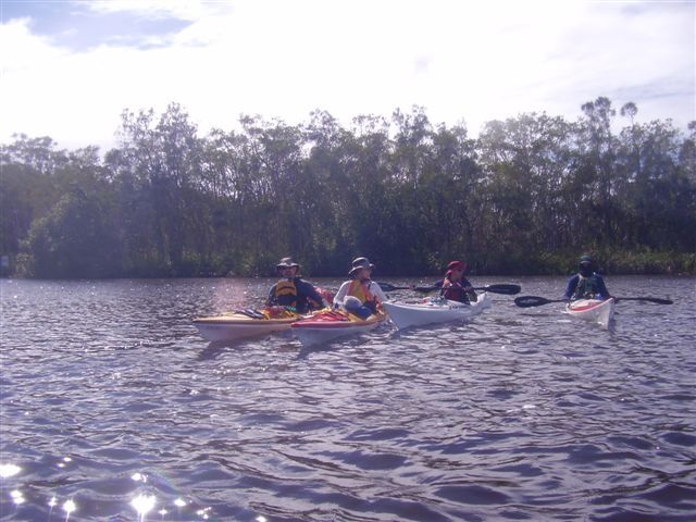 Kayaker, Noosa River, Como, 7 May 2007