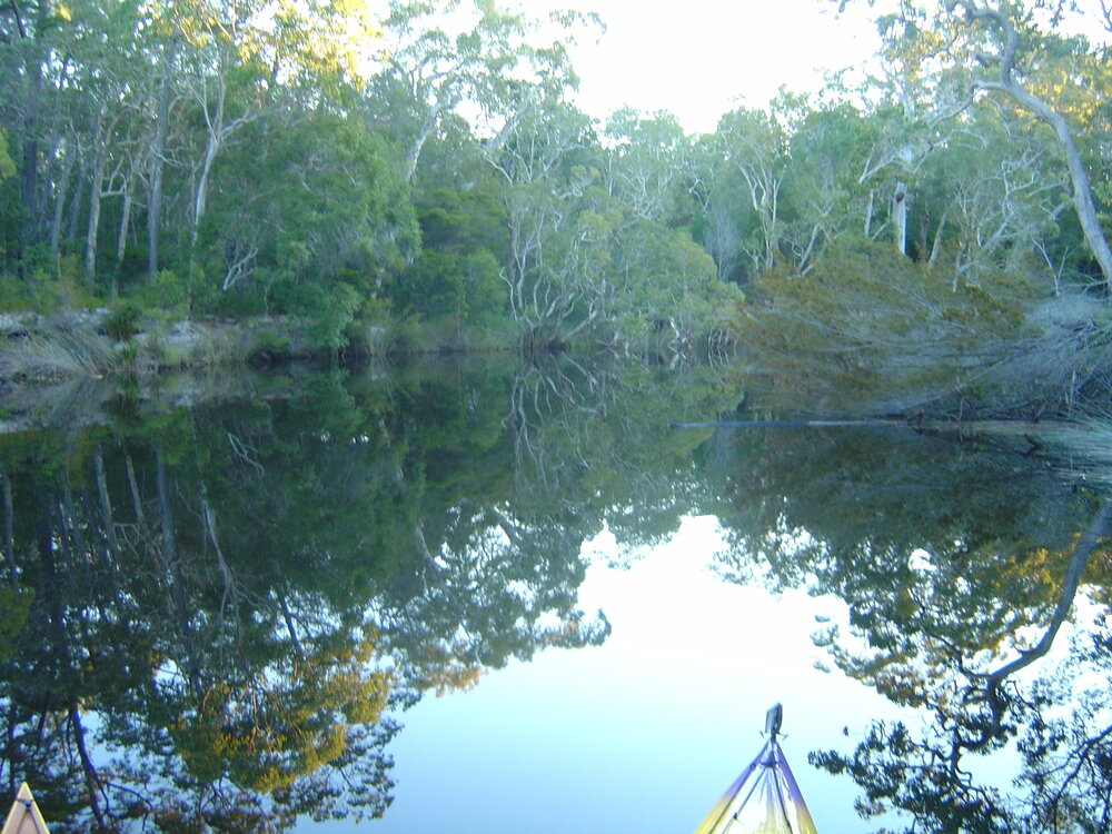 Sunsets and reflections, campsite 4, Noosa River,  Great Sandy National Park, Cooloola,19 July 2009