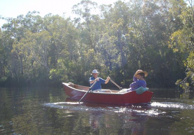 Boating party, Noosa River,  Great Sandy National Park, Cooloola, 19 July 2008