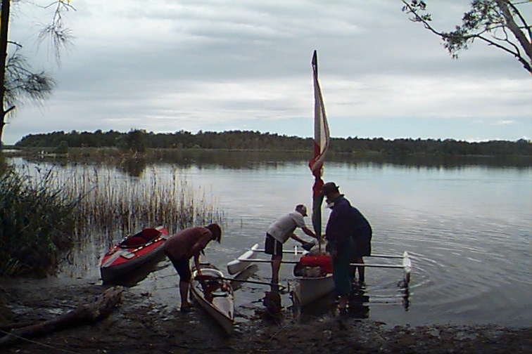 Kayakers, Fig Tree Point, Noosa River,  Great Sandy National Park, Como, October 2001