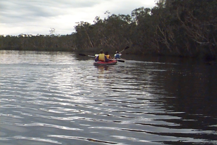 Kayakers, Noosa River,  Great Sandy National Park, Como, October 2001