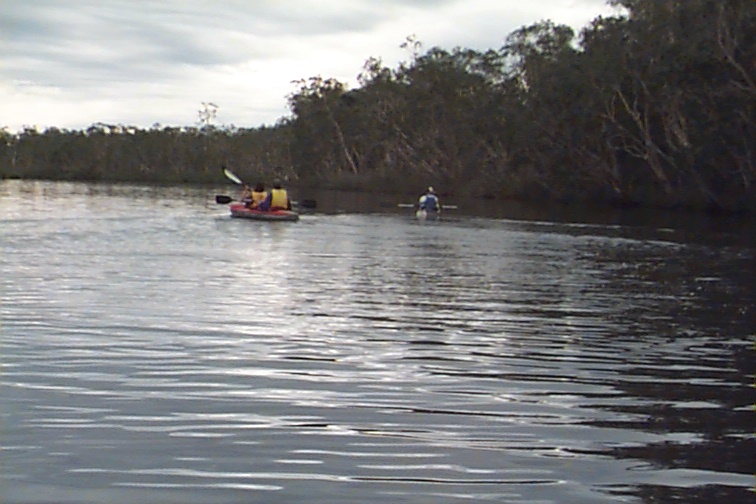 Kayakers, Noosa River,  Great Sandy National Park, Como, October 2002