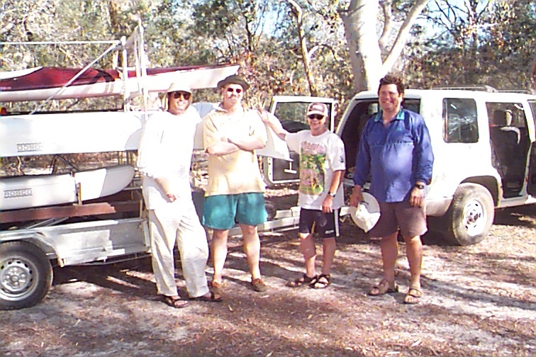Accomplished kayakers, Harry's Hut, Como, October 2001