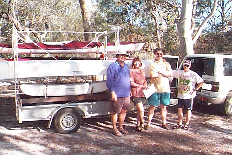 Accomplished kayakers, Harry's Hut, Como, October 2001