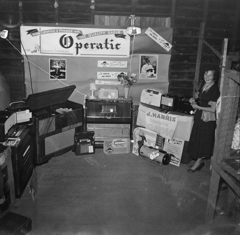 J. Harris Tewantin Radio Exhibit, Noosa Show, Pomona Showgrounds, Pomona, 1951