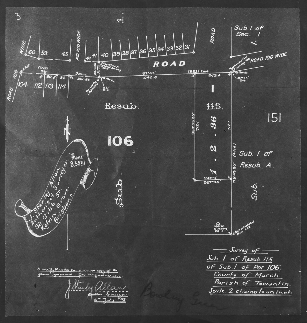 Site plan, Noosa -Tewantin Bowls Club, 6 July 1949