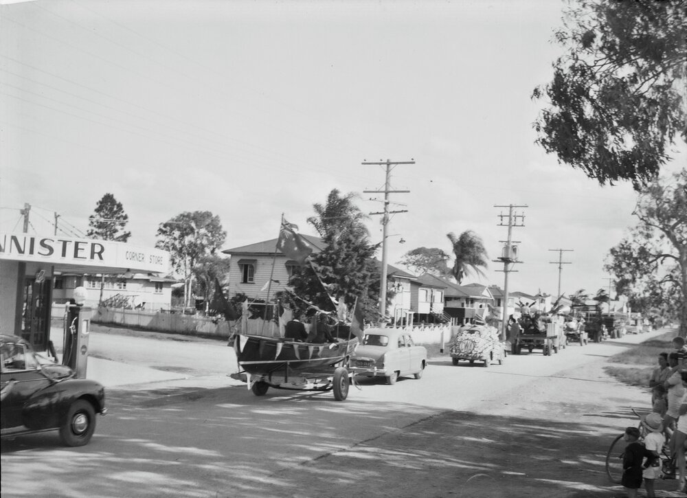 Participants, Coronation Day Parade, Gooloi Street, June 1953