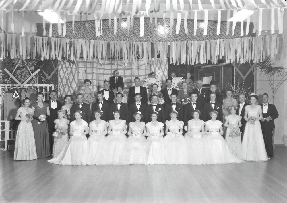 Masonic Debutante Ball, RSL Memorial Hall and School of Arts, Tewantin,  4 September 1953