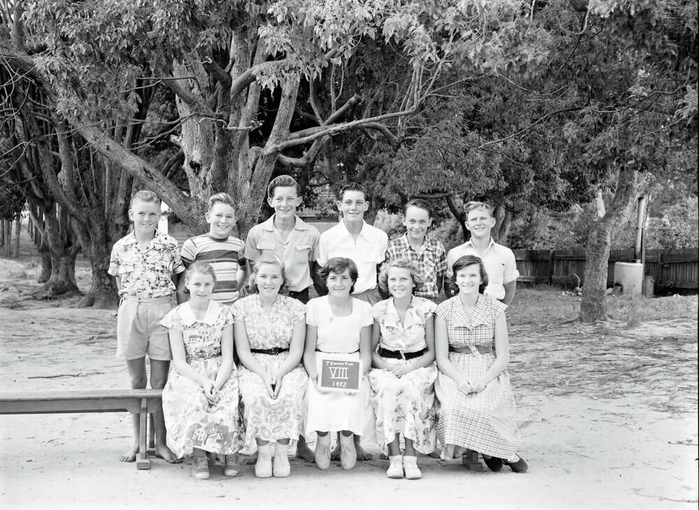 Class Photo, Grade 8, Tewantin State School, Tewantin, 1953