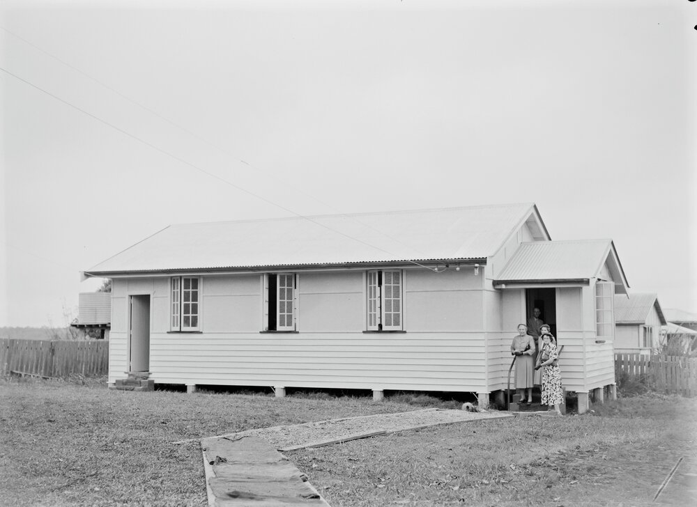 Gathering, Sunday School opening, St Stephen's Presbyterian Church, 41 Poinciana Avenue, Tewantin, ca 1955