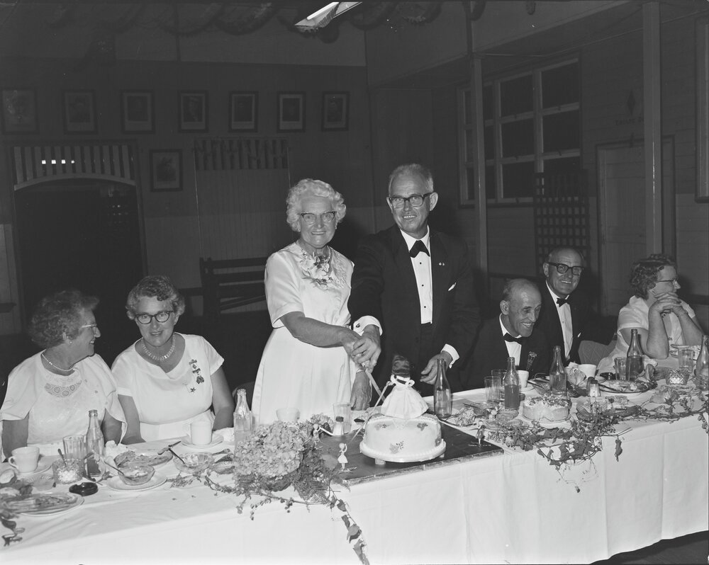 Order of the Eastern Star Installation banquet, RSL Memorial Hall and School of Arts, Tewantin, 1954