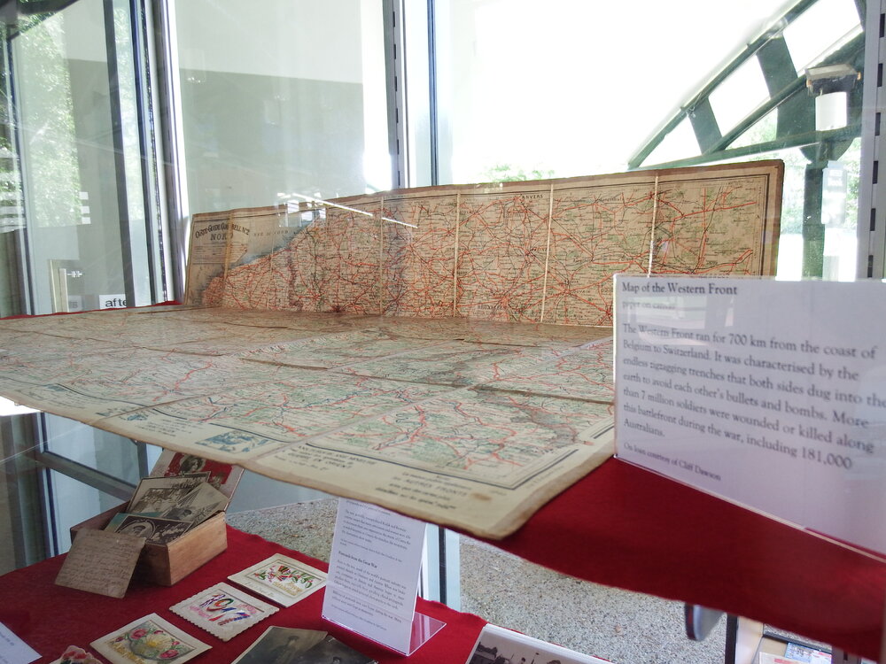 Western Front Map, Noosa's War Front Exhibition, Noosaville Library, Noosaville, 20 November 2015