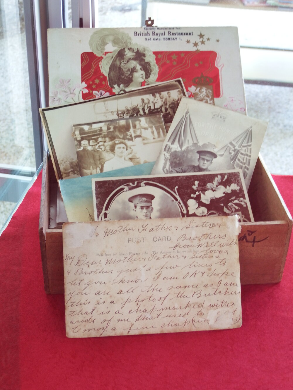 Postcards, Noosa's War Front Exhibition, Noosaville Library, Noosaville, 20 November 2015