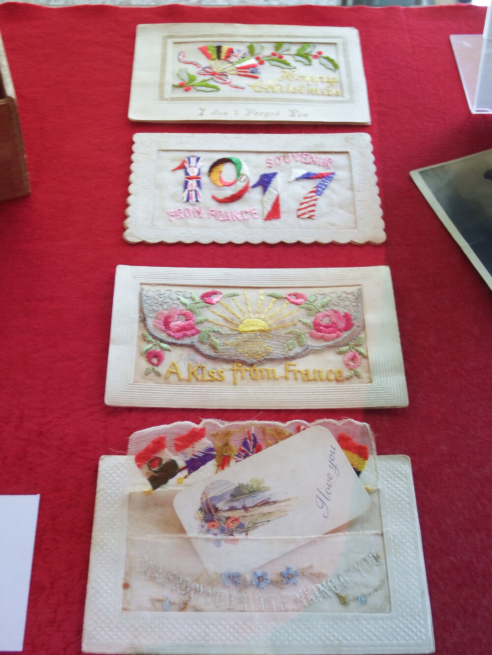 Embroided Postcards, Noosa's War Front Exhibition, Noosaville Library, Noosaville, 20 November 2015