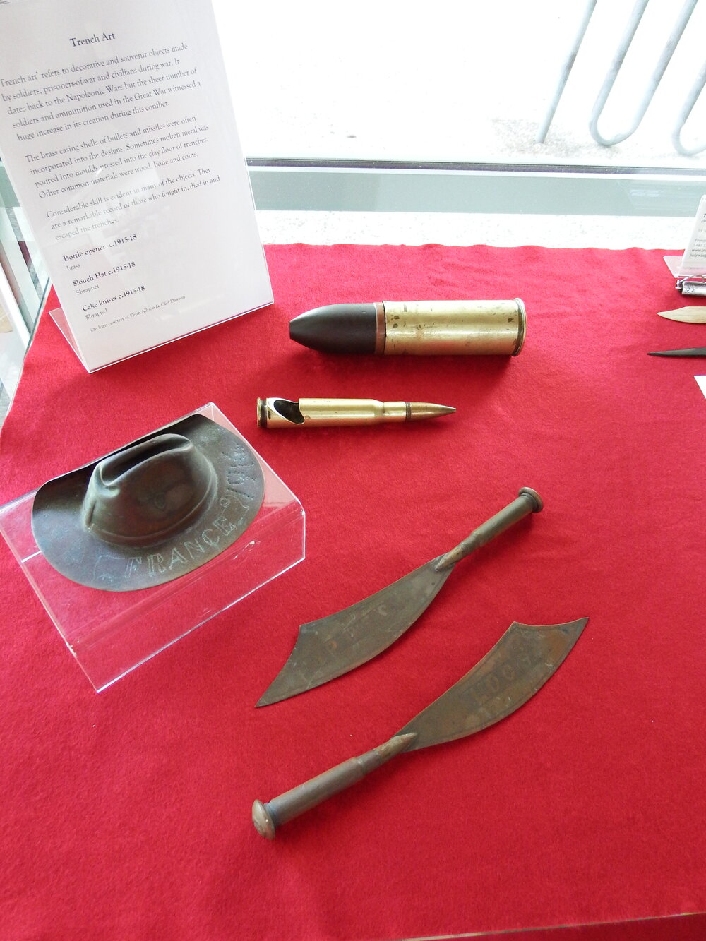 Trench Art, Noosa's War Front Exhibition, Noosaville Library, Noosaville, 20 November 2015