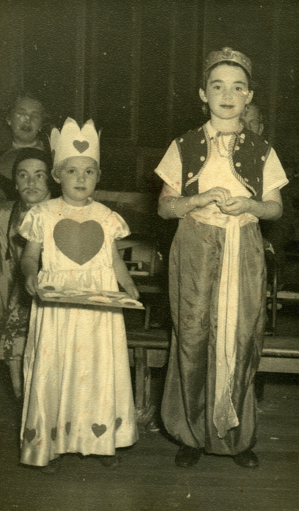 Joan Wood and Pat Wood, Fancy Dress Ball, Pomona State School, Pomona, ca 1950s