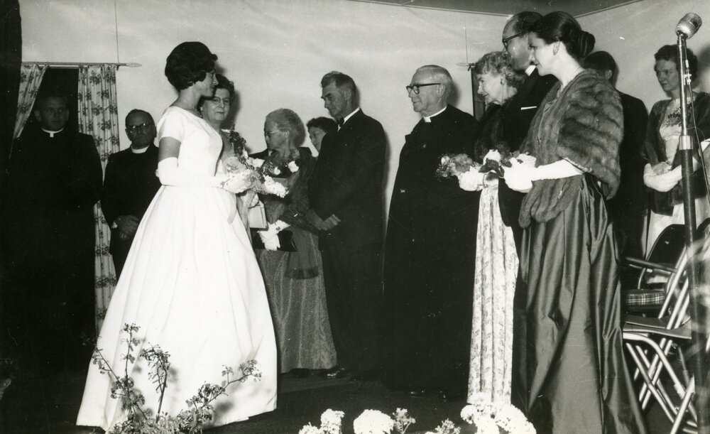 Pat Wood, Church of England Debutante Ball, Pomona, ca 1963