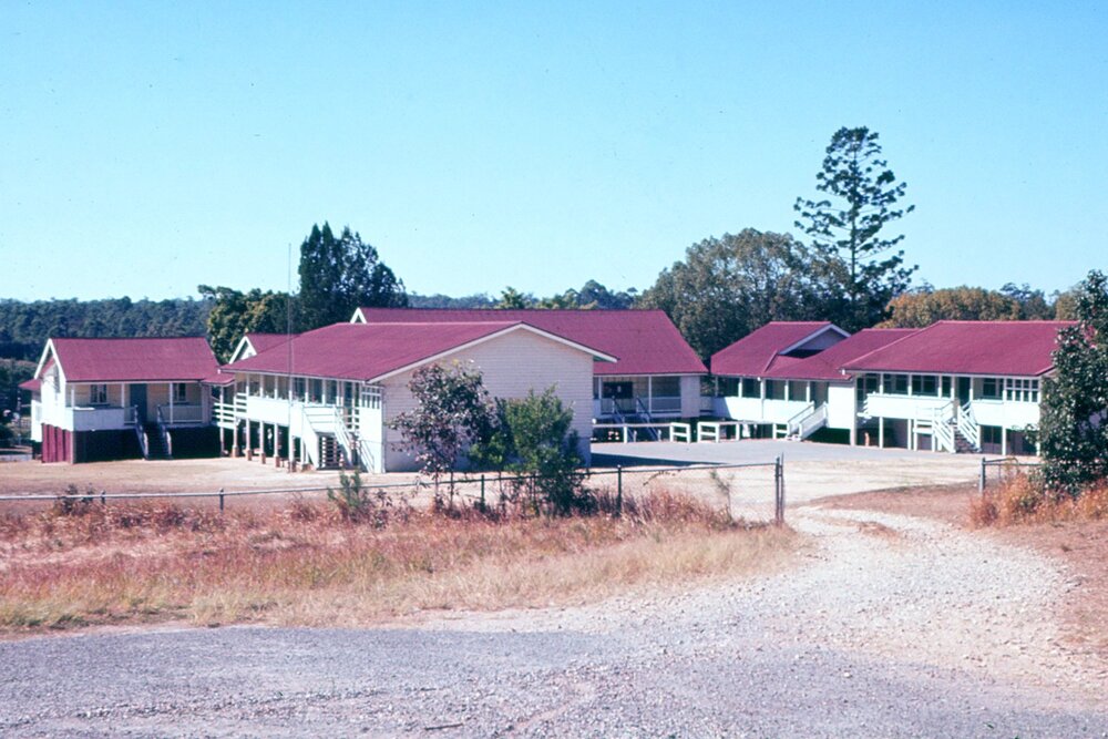 Hospital Street entrance, Pomona State School, Pomona, ca 1960s