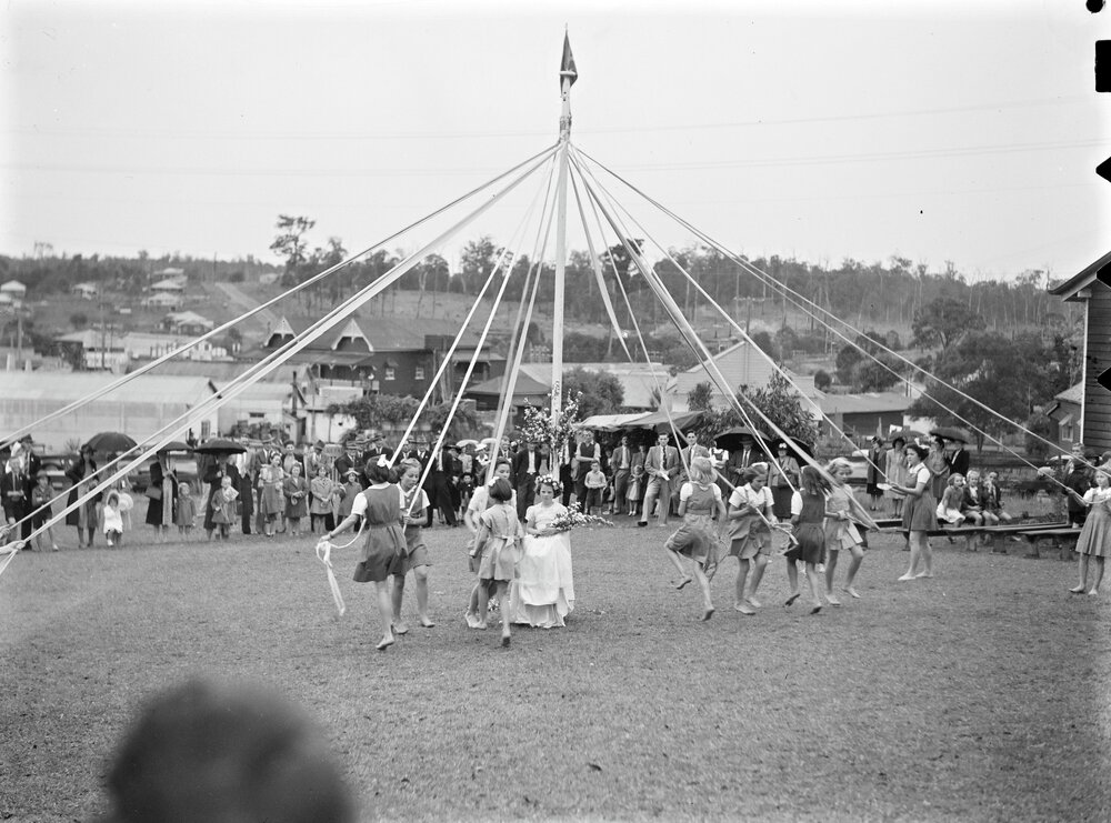 Maypole Dance, Golden Jubilee Celebrations, Pomona State School, Pomona, 1947 