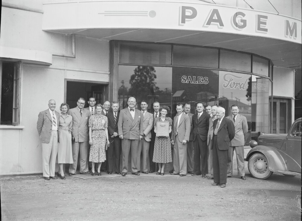 Presentation, Ford Motor Company to Page Motors, Pomona, 1950