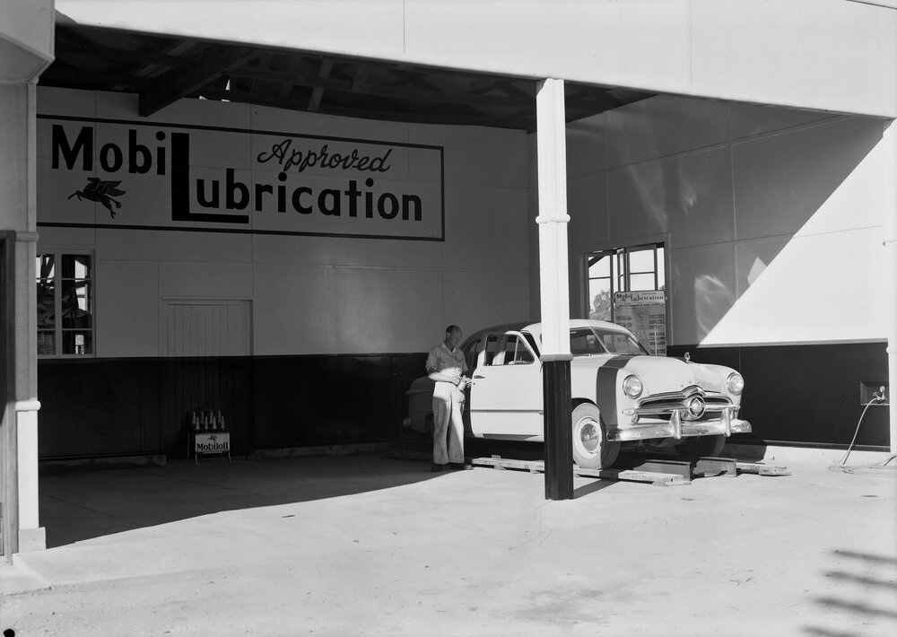 Mechanic, Page Motors, Factory Street, Pomona, 1950